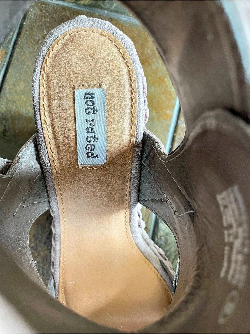 Not Rates Gray Wedge Sandals US 9 - Picture 6 of 8